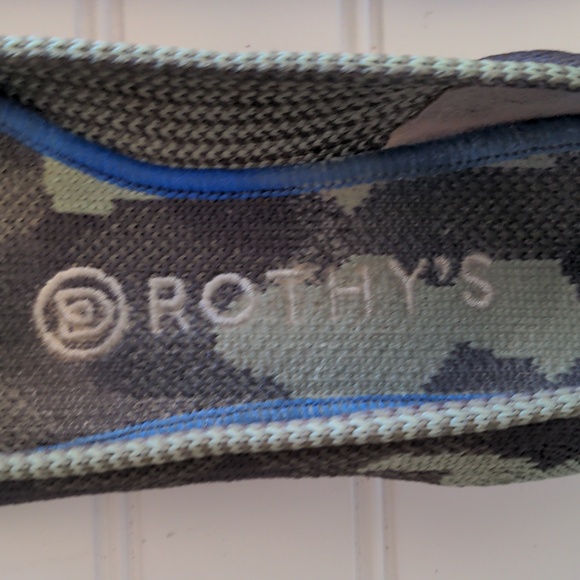 Rothy's Women's Size W7 The Point Green Camo Lightweight Slip On Flats China - Picture 2 of 10